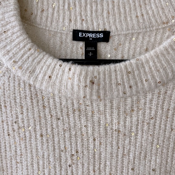 Express - Pink Sequin Sweater - Picture 2 of 2